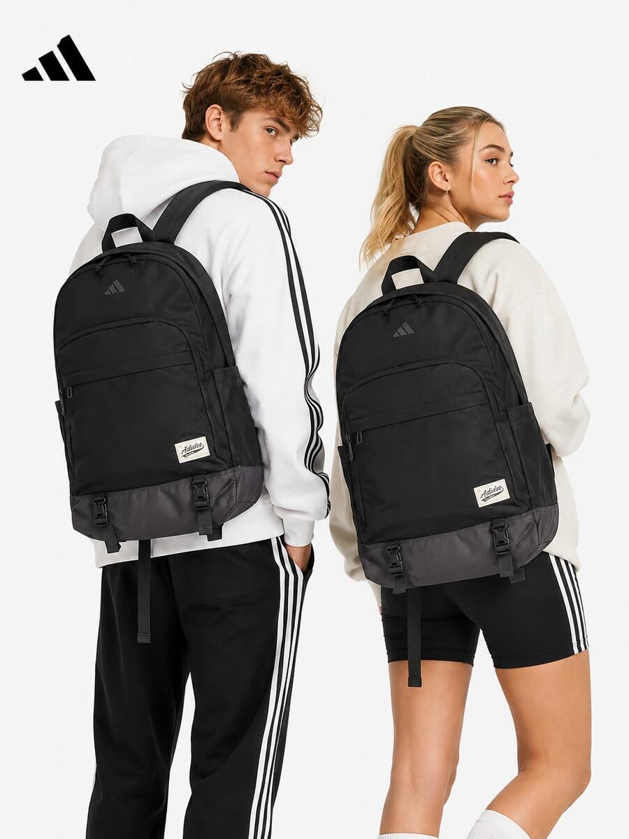 Adidas Unisex UNI N C BP Large Capacity Casual Comfortable Laptop Backpack Dimensions: Approx. 46*31*19cm - Black - View 1