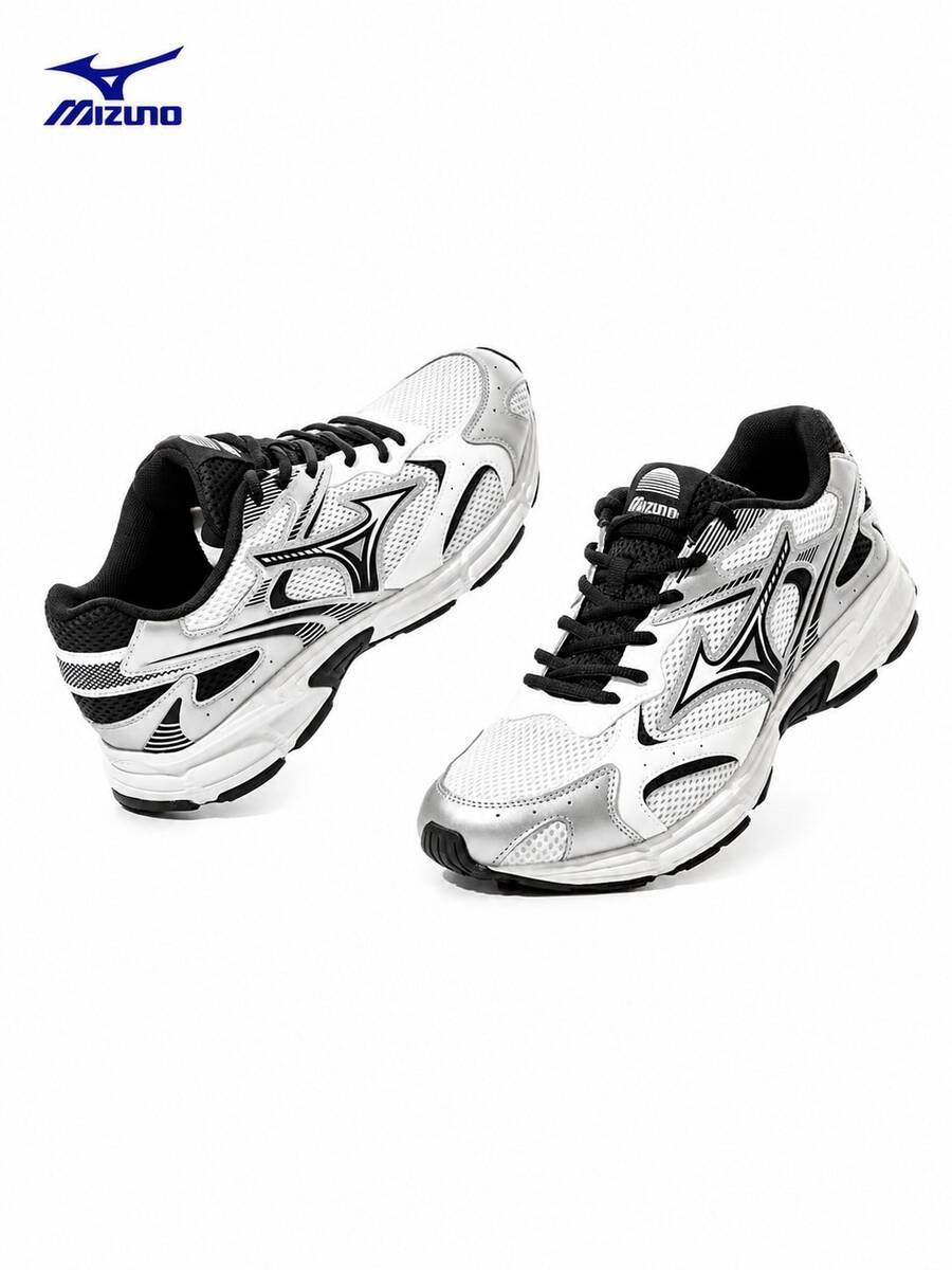 Mizuno New SPEED 2K Cushioned Mesh Breathable Versatile Casual Running Shoes, Unisex - Silver/Black - View 1