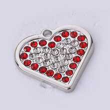1pc Rhinestone Heart Charms With Split Rings, Sparkling Alloy Keychain Pendants For Bags, Keys, Pouches & DIY Accessories - Single Piece - View 12