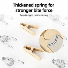 10pcs Modern Clothes Peg Set, Transparent Black Beige PET Laundry Clips, No-Mark Strong Grip Clamps, Windproof Non-Slip Hanger Clips, Suitable For Home Balcony Washing & Drying, Travel, Dorm Storage, Holiday Gift - Multicolor - View 5