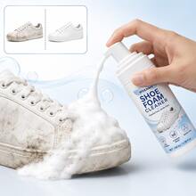 3-In-1 Shoe Cleaner Kit,Foam Sneaker Cleaner With Brush & Towel,Powerful Stain Remover For White Shoes, Leather, Canvas,Everyday Shoe Care - 1 Shoe Cleaner + Shoe Brush + Towel - View 2