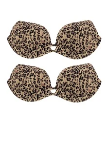 Bra Bandeau Perekat Motif Macan Tutul Wanita, Bra Tempel Push-Up Tanpa Jahitan Kerah V Dalam, Bra Tak Terlihat Punggung Terbuka, Cocok untuk Gaun Pesta - MultiWarna - View 14