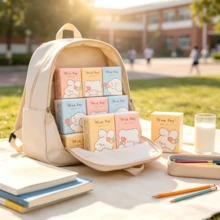 1/2/4/6/9/18/36 Packs Of Cartoon Patterned Handkerchief Tissues, Cute Animal Patterns, Portable Small Package Tissues, Handkerchief Tissues And Student Pocket Tissues, Essential Items For Returning To School, Daily Cleaning Tissues, Travel Set - Multicolor - View 4