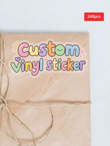 1/50/100/240pcs Personalized Custom Stickers, Multiple Sizes Customizable Text, Suitable For Sports Water Bottles, Envelopes, Invitations, Company Logo, Colorful Stickers, Perfect For Friends, Colleagues, Family, Couples - Multicolor 2 - View 24
