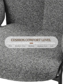 Goeurvant Modern Cloud-Style Wool-Linen Upholstered Dining Chairs With Rounded Arms And Wide-Back Support For Dining Room, Living Room, Office-Set Of 2/4/6 - Grey Textured Fabric - View 6