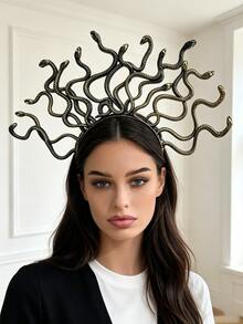 2026 New Style Medusa Headband For Holiday Party Costume, Party Dress-Up Prop, Snake Hair Hoop Cosplay Accessory - Multicolor - View 1