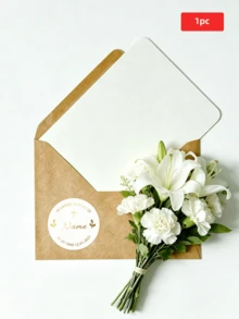 1/30/60/120pcs Customizable Round Memorial Stickers, Customizable Text, Suitable For Corporate Logo, Memorial Item Decoration, Invitation, Envelope, Gift Box. Ideal Gift For Parents, Friends, Couples, Bridesmaids And Groomsmen, Suitable For Anniversary, Wedding, Birthday - Multicolor 1 - View 83
