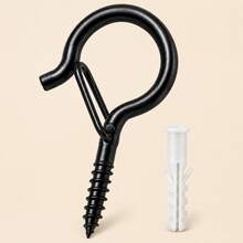 12pcs Q-Shaped Clip Hooks, Outdoor String Light Hooks, Windproof Screw Hooks, For Hanging Outdoor String Lights, Christmas Lights, Plants And Hanging Baskets - One Size - View 8