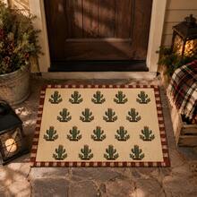 1pc Green Cactus Rug, Cactus Doormat, Farmhouse Entryway Runner Rug, Kitchen Mat, Bedroom & Hallway Home Decor - Multicolor - View 3