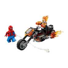 LEGO Building Blocks 76335 Spider-Man Vs. Ghost Rider On Motorcycle Building Blocks Toy - Multicolor - View 3