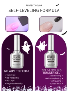PERFECT COLOR Self-Leveling Builder Gel Kit, Builder Gel & Top Coat Tanpa Perlu Dilap untuk Overlay Kuku, Gel UV LED untuk Manikur Wanita Musim Gugur dan Halloween - Kit Pembuat - View 3