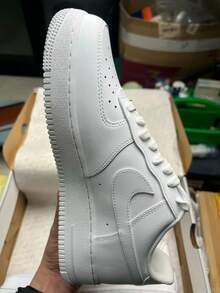 Nike Air Force 1 White Sneakers – Classic Low-Top Shoes For Everyday Wear - White - View 7