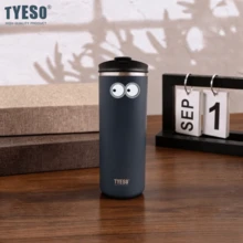 Tyeso 750ml Portable Stainless Steel French Press Coffee Tea Pot With Double-Wall Insulation, Filter, Outdoor Practical Cup With Eye Sticker - Multicolor - View 5