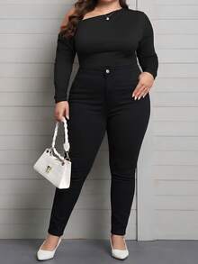 Plus Size Jeans - Black - View 3