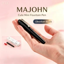 (MAJOHN) Cute Short Fountain Pen With Fine Nib, Mini Ink Pen With Gift Box, Designer Stationery Gift For Men And Women - Multicolor - View 18
