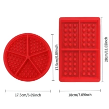 1/2 Buah Cetakan Wafel Silikon yang Dapat Digunakan Kembali, Set Dua Gaya: Bulat Berbentuk Kipas dengan Sekat + Persegi 4-Grid, Cocok untuk Oven dan Penggorengan Udara. Mudah Dilepas dan Anti Lengket, Menciptakan Tekstur Wafel yang Jelas dan Tiga Dimensi, Mudah Digunakan, Pemula Dapat dengan Mudah Memulai. Dapat Membuat Wafel Sarapan Buatan Sendiri, Kue Kecil, Camilan, Makanan Sehat dan Bebas Aditif - View 3