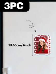 Custom Photo Christmas Refrigerator Magnet, Personalized Merry Christmas Picture Fridge Magnet, Customized Family Photo Magnet Xmas Home Decoration Holiday,Locker, Whiteboard, Kitchen Decor, Home Decoration, Party Favor, Unique Personalized Keepsake - Multicolor - View 10