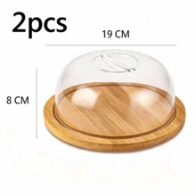 Round Pastry Plate, Suitable For Holding Cakes, Cookies And Bread. It Is Dust‑Proof And Insect‑Repellent With A Transparent And Attractive Design. Ideal For Parties And Afternoon Tea, It Offers A Simple And Elegant Display. - Multiple Specifications - View 9