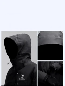 CAMEL CROWN Women's 3-In-1 Waterproof Winter Jacket, Fleece Lined Outdoor Coat, Windproof Warm Hiking Shell Jacket Detachable Fleece Inner Layer - Phantom Black - View 3