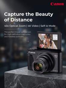 Canon PowerShot SX740 HS Digital Camera | Approx. 20.3 Megapixels + 40x Optical Zoom (80x Zoom Plus) | 4K Video + Time-Lapse Photography | Wi-Fi/Bluetooth Wireless Transfer | Intelligent IS | 46 Filters | Compact Telephoto Camera For Home And Travel - View 2