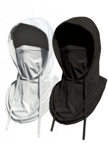 1pc Or 2pcs Unisex Sun Protection Full Face Mask With Hood Neck Guard, Suitable For Daily Cycling, Hiking, Fishing, Trekking, Leisure And Vacation - Multicolor - View 15