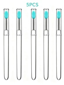 1/3/5/6/10/20pcs Multicolor Silicone Lip Brush With Dust‑Proof Cover, Transparent Handle Reusable Lip Mask Lipstick Applicator Portable Makeup Tool - Multicolor - View 38
