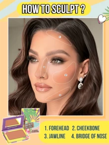 MISSLYN 2Pcs Velvet Powder Blush & Beach Please Bronzing Contour Set, Buildable Color, Smooth Blendable Texture, Face Blush & Bronzer Contour Palette, Daily/Beach/Party, Sun-Kissed/Rosy Cheeks/Soft Glam, Blush & Bronzer Powder,Halloween Makeup - #05+#51 - View 8