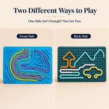 [Dual-Sided Stress Relief Tool]Silicone Sensory Activity Board | Colorful Cord Maze Fidget Toy | Silent Tactile Anxiety Relief | ADHD & Focus Aid | Portable Stress Reliever For Office & Commuting | Creative Gift For Friends - Multicolor - View 7