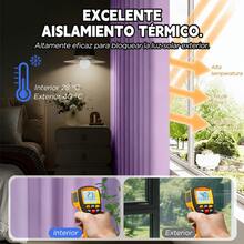 HOGAR YUME 2 Panele Cortinas Opacas 280*230 cm con Aislamiento Térmico y Forro Recubierto con Ojales,Cortinas para Ventana para Sala,Dormitorio,Recámara,Hogar,Decoración del Hogar, Decoración de la Habitación,Regreso a la Escuela,Útiles Escolares,Decoración de Dormitorio,Decoración Universitaria-Violeta Claro - Púrpura malva - Ver 5