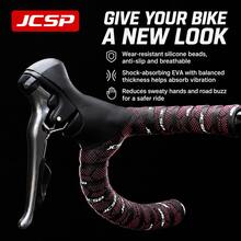 JCSP 3D Silicone Textured Bicycle Handlebar Tape, Anti-Slip Silicone Particles, High Support, Breathable, Road Bike Handlebar Tape, Comfortable Grip, Road Bike Handlebar Tape - Multicolor - View 6