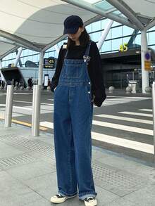 Women Denim Overalls & Jumpsuits - Medium Wash - View 6