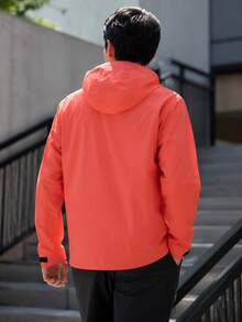 Skechers Men's Sports Jacket Woven Hooded Coat Outdoor Commute Casual Jacket L323M127-00N6 - Bright Orange - View 2