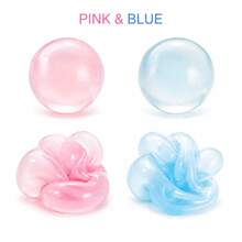 Transparent Crystal Ball Soft Squeeze Toy, Soft Jelly Touch, Pink & Blue Dual Color, Slow Rebound Or Non-Rebound Options, Office Desk Fidget Toy - Multicolor - View 8