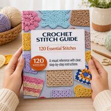 Crochet Stitch Guide 120 Basic Crochet Stitches Instruction Manual, Suitable For Home Handicraft Self-Study, Offline Yarn Knitting Classes, Mom & Child Handmade Salon, Creative Market Teaching, Handicraft Enthusiast Collection, Best Friend Holiday Gift, Studio Stitch Reference All-Scenario; Includes 120 Classic And Practical Basic Crochet Stitches - Style 1 - View 5