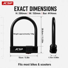 JCSP U-Shaped Lock, Lightweight Anti-Theft U-Shaped Lock, Suitable For Locking Doors, Motorcycles, Bicycles, Etc., Motorcycle Anti-Theft Lock - Multicolor - View 4