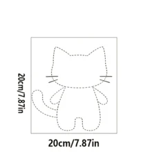 1pc DIY Patchwork Cute Cat Sewing Template, Reusable Handmade Plush Pendant Pattern Template, Suitable For Fabric Crafts And Home Decor, An Interesting DIY Template - 1 Unit - View 7