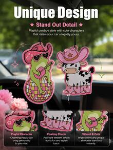 Summer Car Frog & Cow Cartoon Shaped Hanging Air Freshener - Multicolor - View 4