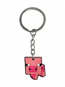100pcs/Random 1pc Pixel Battle Pixel Grid Theme Birthday Party Gift Soft Rubber Keychain, Character Keychain, Suitable For Backpack Decoration, Car Pendant, Backpack Charm, Perfect Gift For Birthday, Holiday, Halloween, Christmas, Anniversary Party - Multicolor - View 5