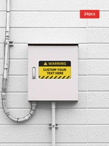 1/24/40/120 Customized Warning Stickers, Personalized Text And Image PVC Waterproof Decals, Multi-Size Self-Adhesive Danger Warning Labels, Suitable For Equipment, Warehouse, Shipping Packaging And Home Reminder Signs, Suitable For Factory, School, Office, Warehouse, Home And Other Scenes, Suitable As Gifts For Father, Mother, Colleagues, Workers. Suitable For New Year, Halloween, Christmas. - Multicolor - View 32