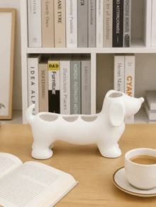 Cute And Simple Sausage Dog Shaped Bathroom Storage Box Toothbrush Rack - Sausage Dog Electric Toothbrush Rack Storage Rack, Also An Elegant Choice For Decorating Rooms, Bedrooms And Home - Multicolor - View 3