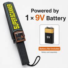 NJTY 1pc Handheld Metal Detector, Metal Detection, Outdoor Gold Prospecting, Portable Scanner, Security Inspection Tool For Airport, Train, Subway Checkpoints - Black - View 11
