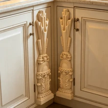 2pcs Solid Wood Carving Stigma, Woodworking Supplies, Home Decorations, Suitable For Cabinets, Doors And Windows, Furniture, Background Walls, Porches, Offices And Other Decorations, Holiday Decorations, DIY Decorations. - Multicolor - View 7