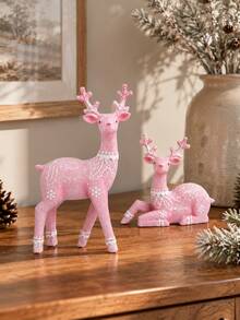 Handmade Reindeer Sculpture, Christmas Themed Reindeer Decor, Suitable For Fireplace Mantel, Bookshelf Or Desk, Perfect For Home Or Office Display - A - View 6
