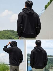 Under Armour Men's APAC M Elevated Fleece Sweatshirt Pullover Loose Fit For Fitness And Workout 1387974-001 - Black - View 3