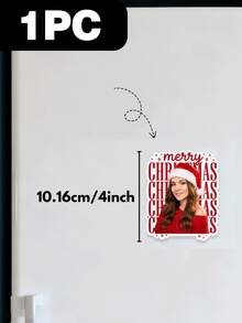 Custom Photo Christmas Refrigerator Magnet, Personalized Merry Christmas Picture Fridge Magnet, Customized Family Photo Magnet Xmas Home Decoration Holiday,Locker, Whiteboard, Kitchen Decor, Home Decoration, Party Favor, Unique Personalized Keepsake - Multicolor - View 12