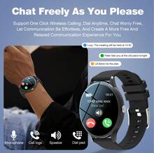 NcmRyu 1.5 Inch Full Screen Metal Body Smart Watch, Compatible With IOS And Android Phones, (Answer/Make Calls), Multiple Sports Modes/Massive Watch Faces/Built-In Games/AI Voice Control/Unisex Sports Watch - View 6