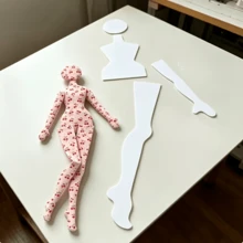 4pcs Beautiful Long Leg Girl Sewing Template DIY Girl Sewing Pattern Patchwork Template Reusable Transparent PET Template Suitable For Patchwork DIY, Patchwork Pattern Drawing And Craft, Home Decor, Cutting Tool And Cutting Template For Craft Enthusiasts - 4 Pieces - View 5