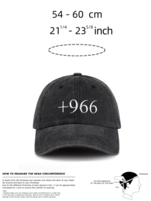 1件女款棒球帽，966刺繡水洗布料，透氣柔軟，復古極簡時尚配件 - 966 - 查看 3