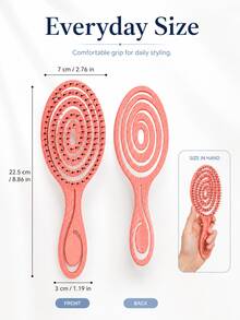 Multi-Color Hair Comb, Spiral Ventilated Styling Brush With Flexible Bristles, Lightweight, Suitable For Wet And Dry Hair, Curly, Wavy, Straight Hair, Daily Styling, Home And Travel - Multicolor - View 7