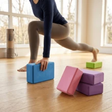2 buah Balok Yoga Desain Minimalis Anti Selip EVA Kepadatan Tinggi Tahan Lama 120g, Cocok untuk Kebugaran, Tari, dan Latihan Peregangan Kaki - MultiWarna - View 5